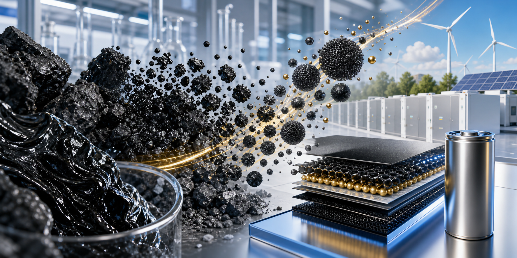 Carbon-rich feedstocks transformed into sustainable hard carbon materials for sodium-ion batteries